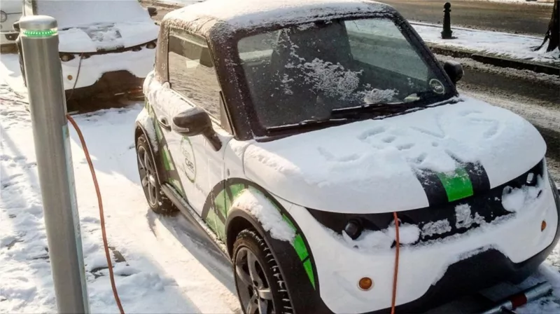 Electric Car in Cold Weather